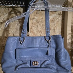 Blue Leather Women's Bag